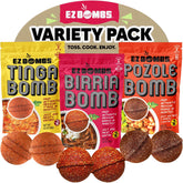 EZ Bombs birria bomb in rich sauce enhances weeknight dinners with bold flavor.