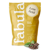 Fabula Decaf packaging close-up showing freshness and origin.