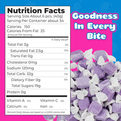 Fairtime Purple Grape Taffy bulk pack wide shot highlights party-friendly bulk candy.