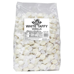 Fairtime white vanilla taffy bag showcases soft chewy texture for buffet use.