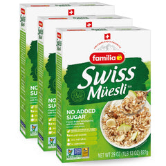 Familia Swiss Muesli bowl with spoon, wholesome breakfast option