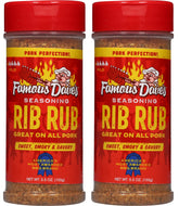 Famous Dave's Rib Rub 11oz 2-pack bottle for convenient BBQ seasoning.