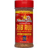 Famous Dave's Rib Rub jar front view shows bold, smoky flavor.