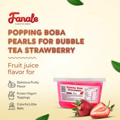 Fanale Popping Boba Pearls with chewy skin close-up for a fun bite.