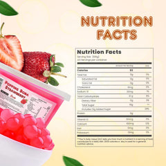 Fanale Pearls showing juicy strawberry filling for beverages.