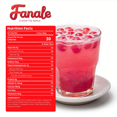 Fanale Watermelon Popping Boba Pearls in a glass to flavor a drink.