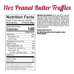 Fannie May milk chocolate truffles reveal creamy peanut butter center, luxurious everyday treat.