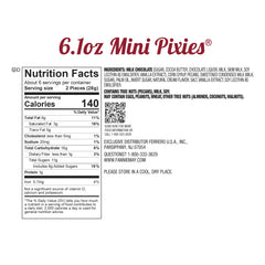 Fannie May Mini Pixies milk chocolate coating—creamy texture in every bite