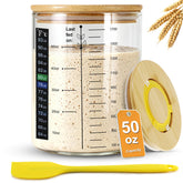 FANS-ONE Sourdough starter jar with timer lid for precise fermentation tracking