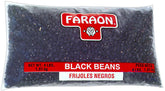 Faraon Black Beans packaging close-up shows sturdy packaging for pantry storage