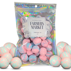 Farmers Market Cotton Candy Taffy freeze-dried close-up shows airy texture ideal for chewing.