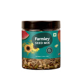 Farmley Raw Superfood Seed Mix in a jar for convenient nutrition on the go.