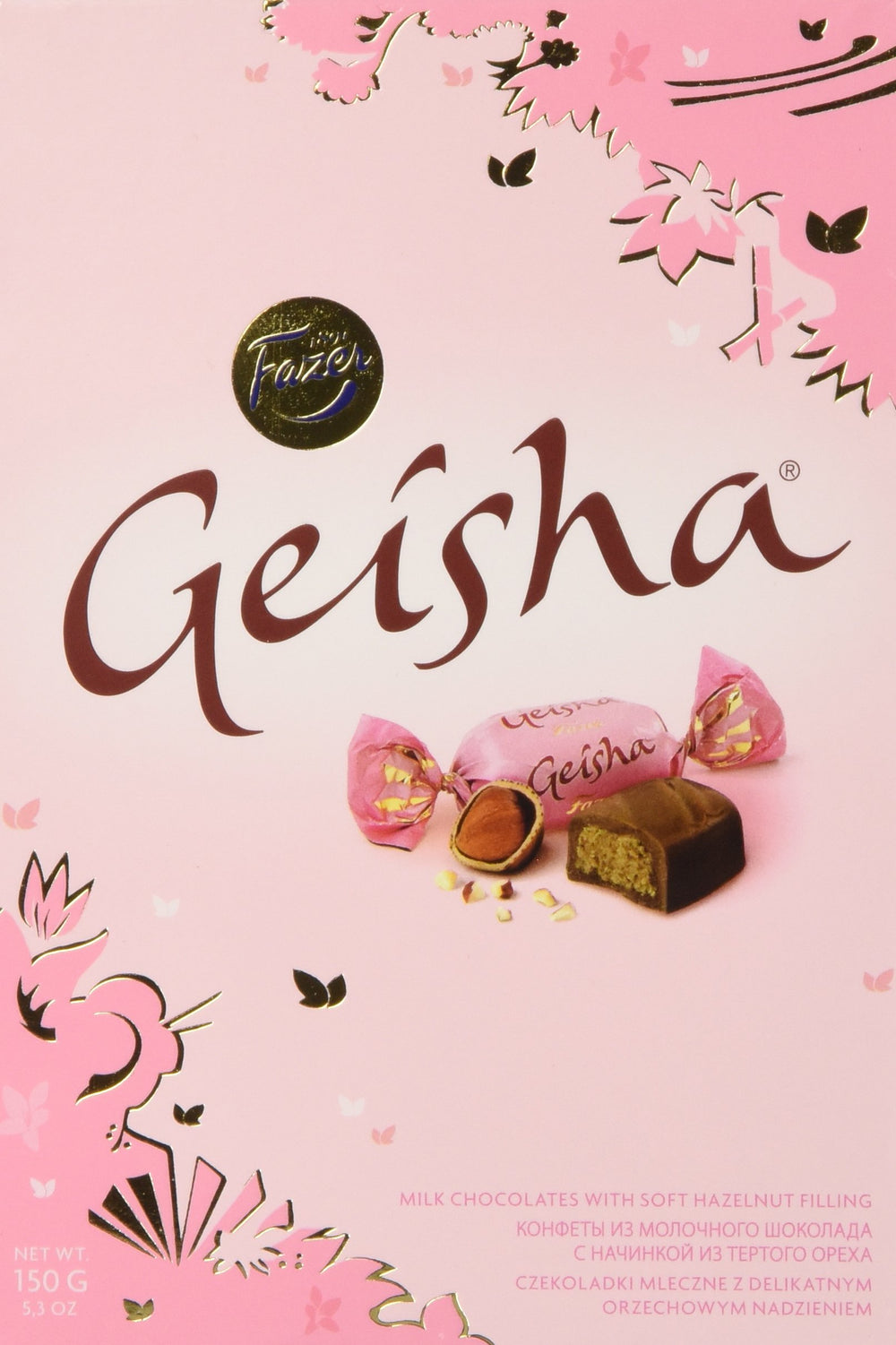 Gift-ready Fazer Geisha milk chocolate with hazelnut filling