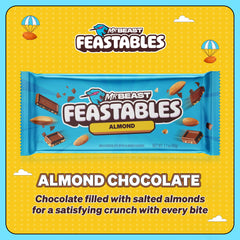 Creamy milk chocolate with almonds from Feastables for a balanced bite