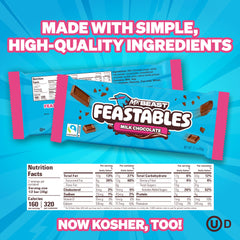 Feastables MrBeast milk chocolate bar king-size bundle, ideal for sharing