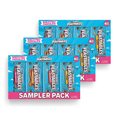 Feastables MrBeast sampler front pack displaying variety for sharing and gifting.