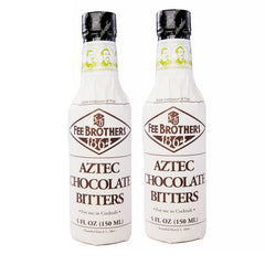 Fee Brothers Aztec Chocolate Bitters bottle front view enhances cocktail flavor notes