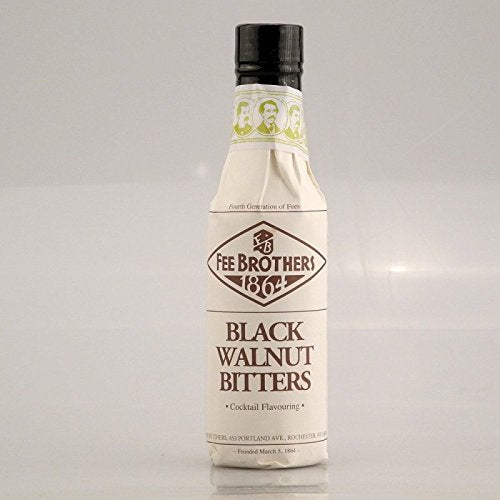 Fee Brothers Black Walnut bottle for adding rich, versatile flavor to cocktails.