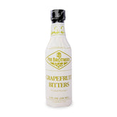 Fee Brothers Grapefruit Bitters bottle pours to add citrus depth for balanced cocktails.
