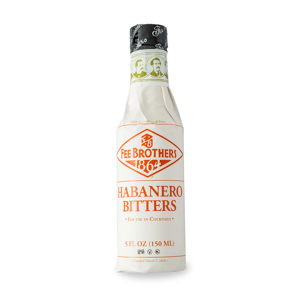 Fee Brothers Habanero Bitters bottle showcases bold, aromatic notes for cocktails.