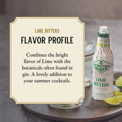 Close-up of lime citrus and botanical notes in Fee Brothers Bitters