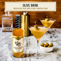 Fee Brothers Olive Brine pour enhances cocktails with balanced olive notes.