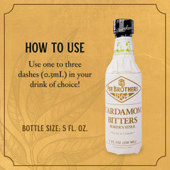 Close-up of Cardamom aroma with Fee Brothers Bitters heightening complexity