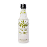 Fee Brothers Celery Bitters bottle on bar with savory cocktail inspiration