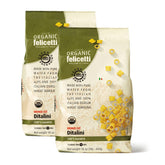 Felicetti Organic Ditalini 2-pack on kitchen counter for easy weeknight meals.