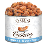 FERIDIES jumbo honey roasted cashews in a can, premium snack.
