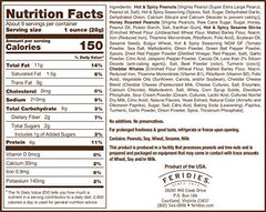 Close-up of FERIDIES spicy Virginia peanuts for a crunchy bite