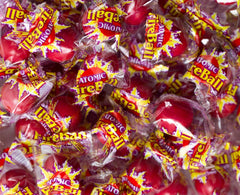 Ferrara ATOMIC FireBall front packaging showing 3 pound bag and branding for parties