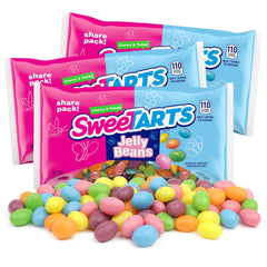 Ferrara SweeTarts Jelly Beans close-up showing colorful shells for Easter baskets.