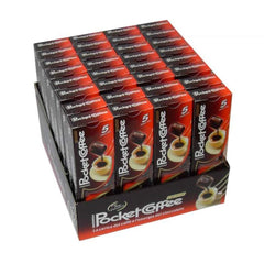 Ferrero Pocket Coffee packaging in Italy, a convenient caffeinated snack for on-the-go moments.
