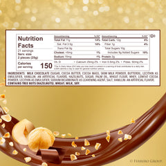 Ferrero Rocher hazelnut center encased in chocolate