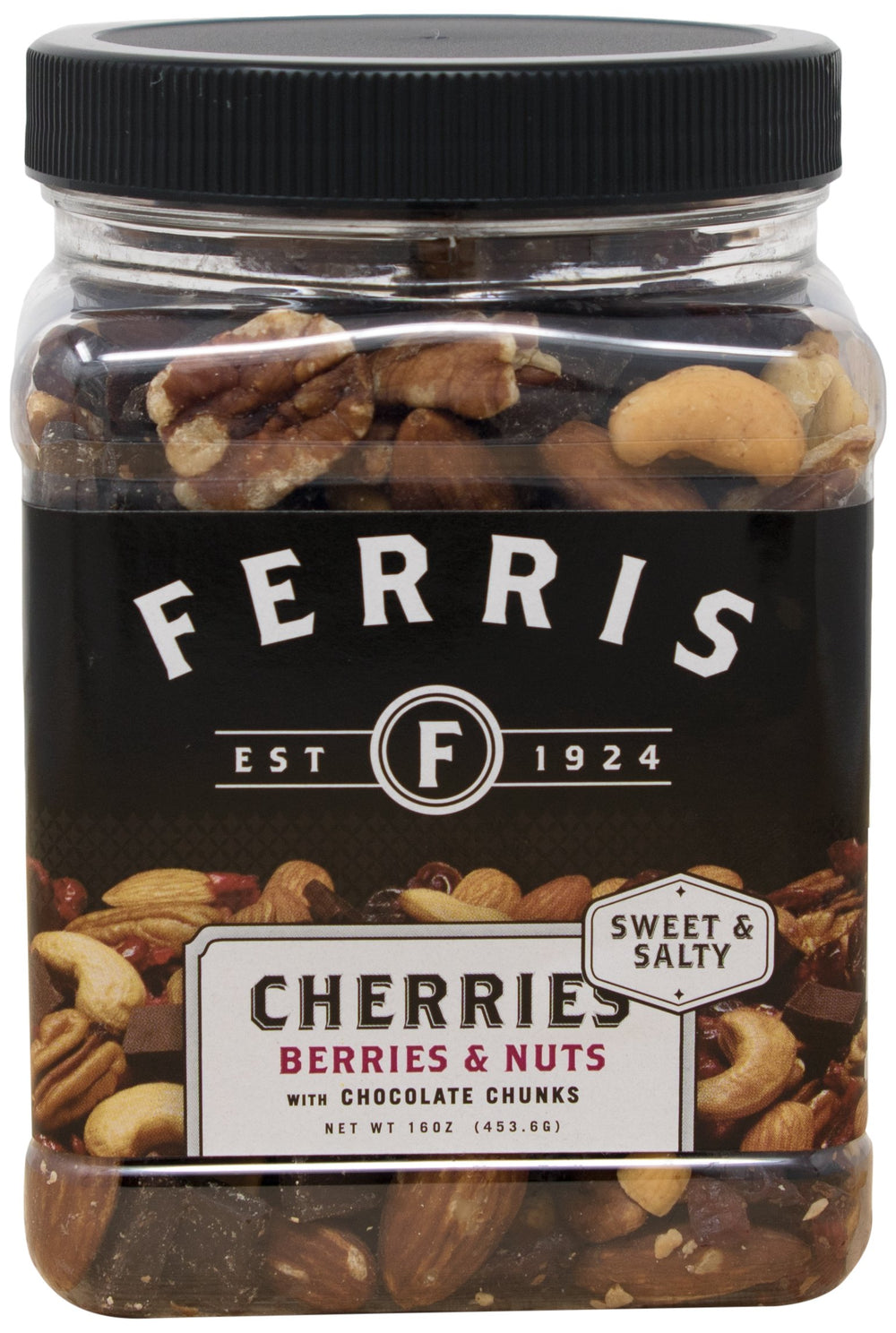 Ferris Coffee & Nut cherries-berries-nuts with chocolate chunks, a satisfying on-the-go snack.