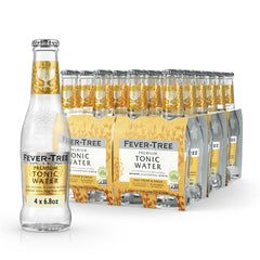 Fever-Tree Indian Tonic bottle label signaling premium natural ingredients and quality.