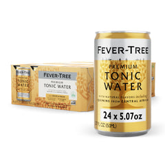 Fever-Tree tonic water 150ml can pack, crisp carbonation for premium cocktails.