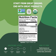 FGO Bulgarian nettle leaves display green, earthy quality for a natural brew.