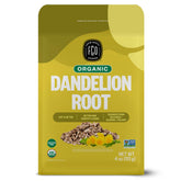 FGO Dandelion Root cut and sifted in bag for easy hot tea preparation.