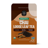 FGO Organic Chai Tea loose leaf in a bag ready for customizable brew.