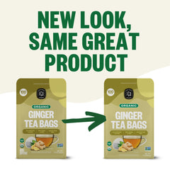 FGO Organic Ginger Tea in a 100-count box for consistent use.
