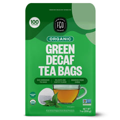FGO Organic Green Decaf Tea bags for daily caffeine-free sipping.