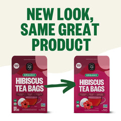 FGO organic hibiscus tea brew in a cup with vibrant color for caffeine-free moments