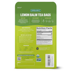 FGO Lemon Balm Tea resealable bag keeps freshness intact.