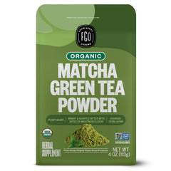 FGO Organic matcha powder bag shows premium culinary quality for recipes and beverages