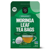 FGO Organic Moringa Tea tea bags ready for a calming, caffeine-free cup.
