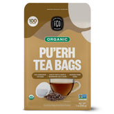 FGO Organic Pu'erh Tea front packaging highlights eco-friendly design and quality.