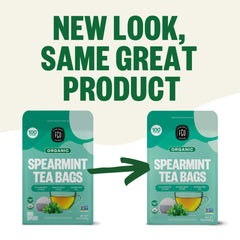 FGO Organic Spearmint Tea USDA Organic seal on box.