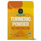 FGO Organic Turmeric Powder 8oz pouch closed, ready to color sauces